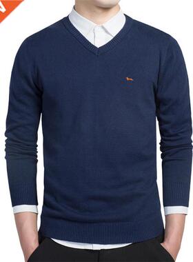 New Winter Brand Men Casual V-Neck Solid Keep Warm Sweater 1