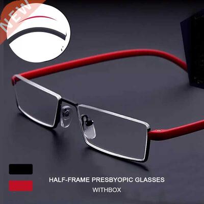 Gafas de lectura de Metal con luz azul para hombre, anteojos