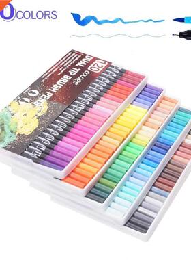 120 Cors Brush Pen Art Markers Watercor Fine Liner Dual