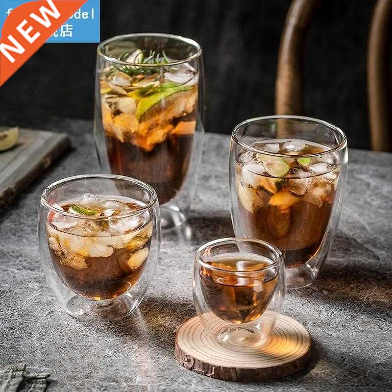 Double wall shot glass cup set Espresso coffee mugs whiskey