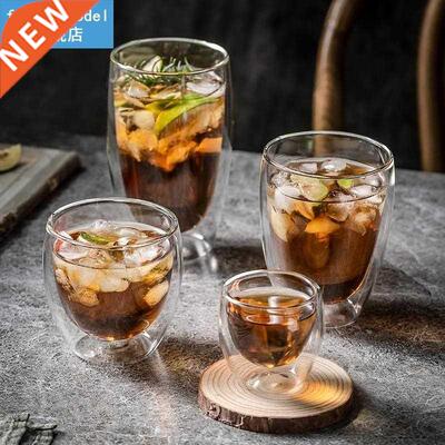 Double wall shot glass cup set Espresso coffee mugs whiskey