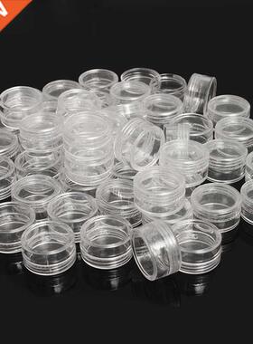 50Pcs 2.5ML Clear Plastic Jewelry Be Storage Box Small Ro