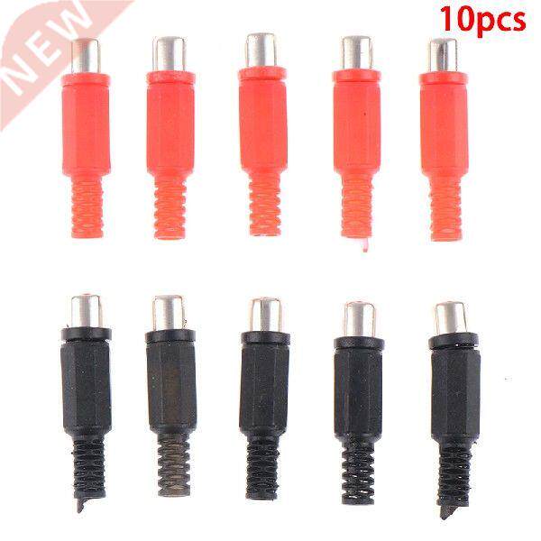 10 Pcs/ RCA Audio Connectors Female Welding Jack Cold
