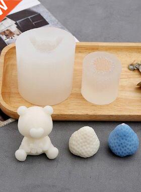 3D Bear Strawberry Slcone Mold  Brthday Party Cake