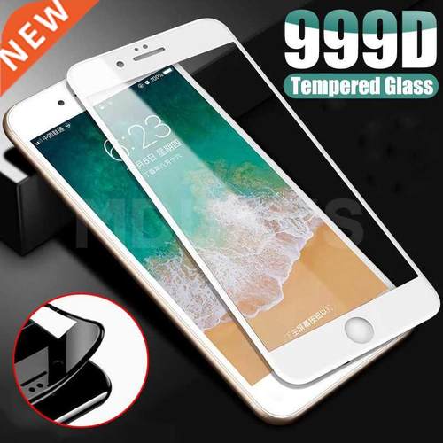 999D Protective Glass on For iPhone 8 7 6 6S Plus XR X XS Gl