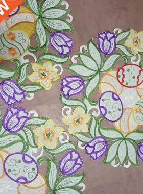 HOT round Ester egg embroidery tble plce mt pd cloth cu