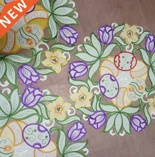 HOT round Ester egg embroidery tble plce mt pd cloth cu