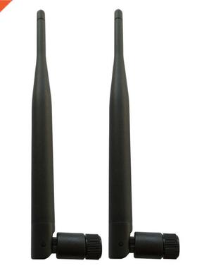 2Pcs WiFi Antenna 2.4 GHz 5dBi SMA Male Antenna 802.11b/g Ae