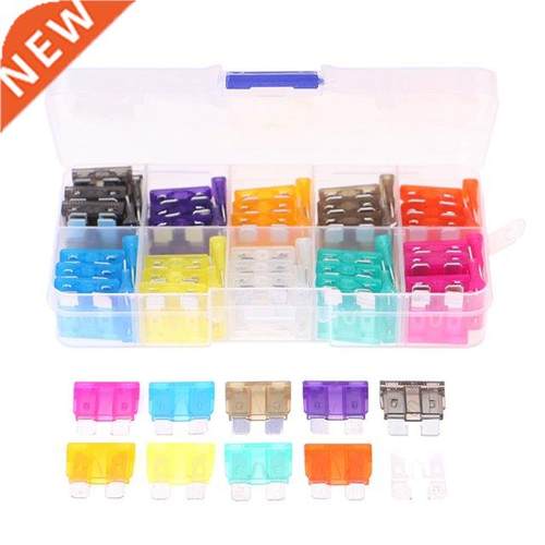 100Pcs Medium Size Blade Car Fuse Assortment Set 2A-10 15 20