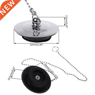 Bathtub Drain Plug With Chain Sink Basin Water Stopper For B