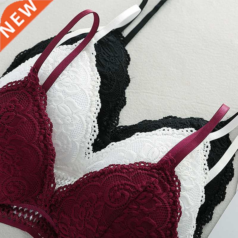 DeRuiLaDy Seamless Deep V Lace Bras For Women Wireless Push
