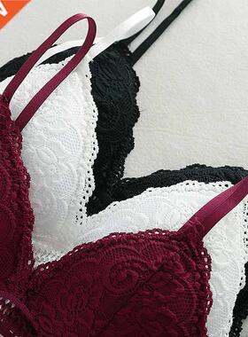 DeRuiLaDy Seamless Deep V Lace Bras For Women Wireless Push