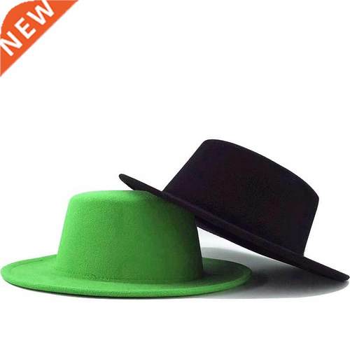 Winter Autumn Imitation Woolen Women Men Ladies Fedoras Top
