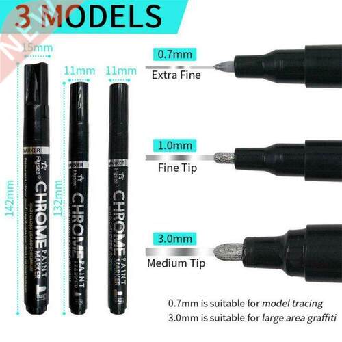 Silver Mirror Marker  Paint Liquid Mirror Chrome Marker F