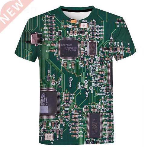 Electronic Chip Hip Hop T Shirt Men Women D Machine Printed