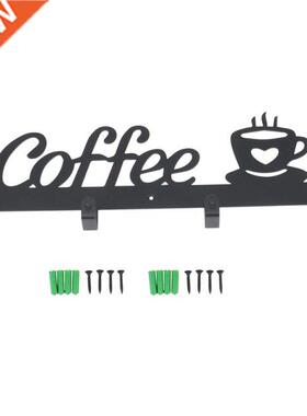 Metal Coffee Mug Holder, Wall Mounted Coffee Cup Rack With C