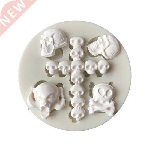 D Skeleton Head Skull Silicone  Chocolate Candy Molds