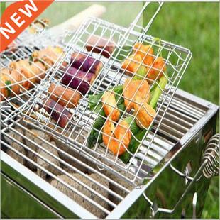 Grilled Fish Rack Iron Wire Widened Handle Chrome Plating