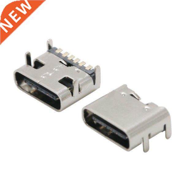 10PCS USB .1 Type C 6Pin Female SMT Socket Connector For