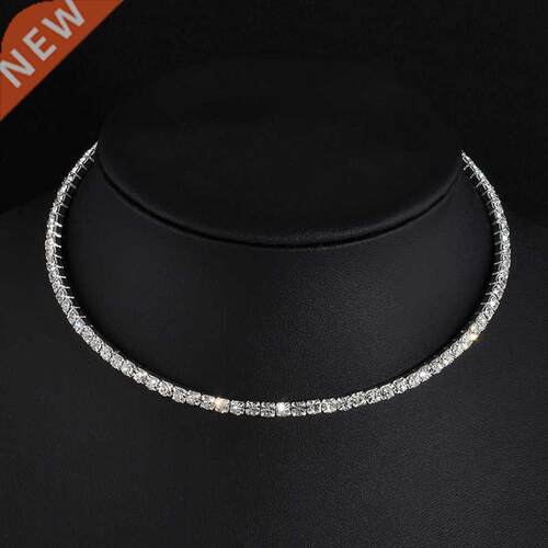 Rhinestone Choker Necklaces Torques Collar Women Statement J