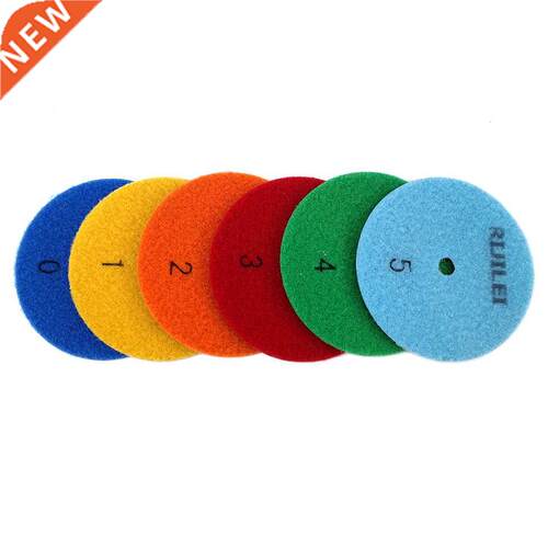 6PCS 4 Inch Dry Polishing Pad Flexible Resin 100mm Diamond