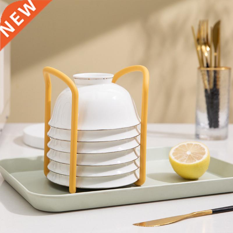 Retractable Desktop Bowl Holder Kitchen Organizer Plastic