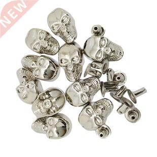 10 Sets Skull Rivets Studs Buttons for  Leather Bag