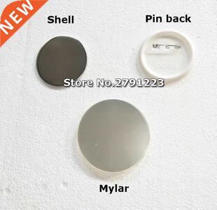 58mm DIY White Plstic Blck Bdge Button Prts for Pin