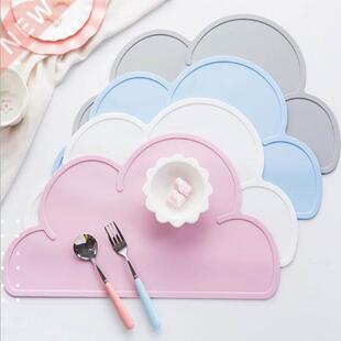 1Pcs Cloud Shape Placemat Kids Plate Mat Waterproof Silicone