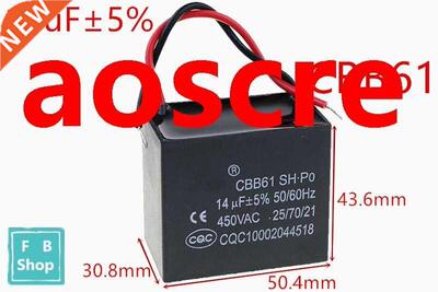 1pcs CBB61 14uF 450VAC starting capacitance AC Fan Capacitor