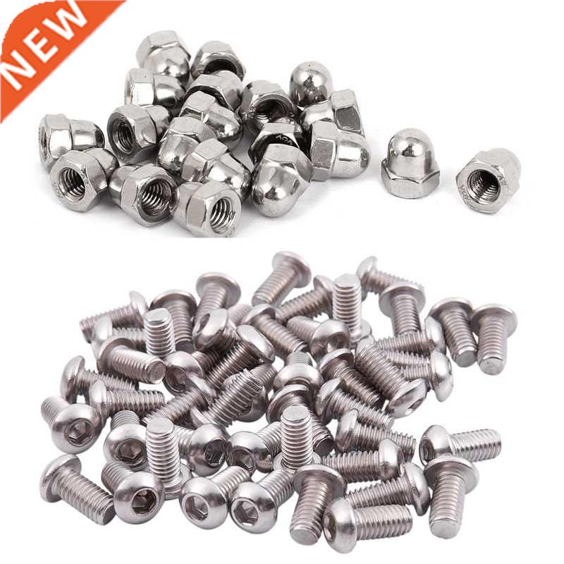 20Pcs M6 Thread Dia Dome Head Cap Acorn Hex Nuts with 50Pcs