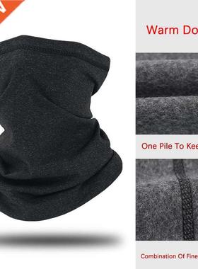 Windproof Winter Men's Scarf Double Warm Fleece Thic