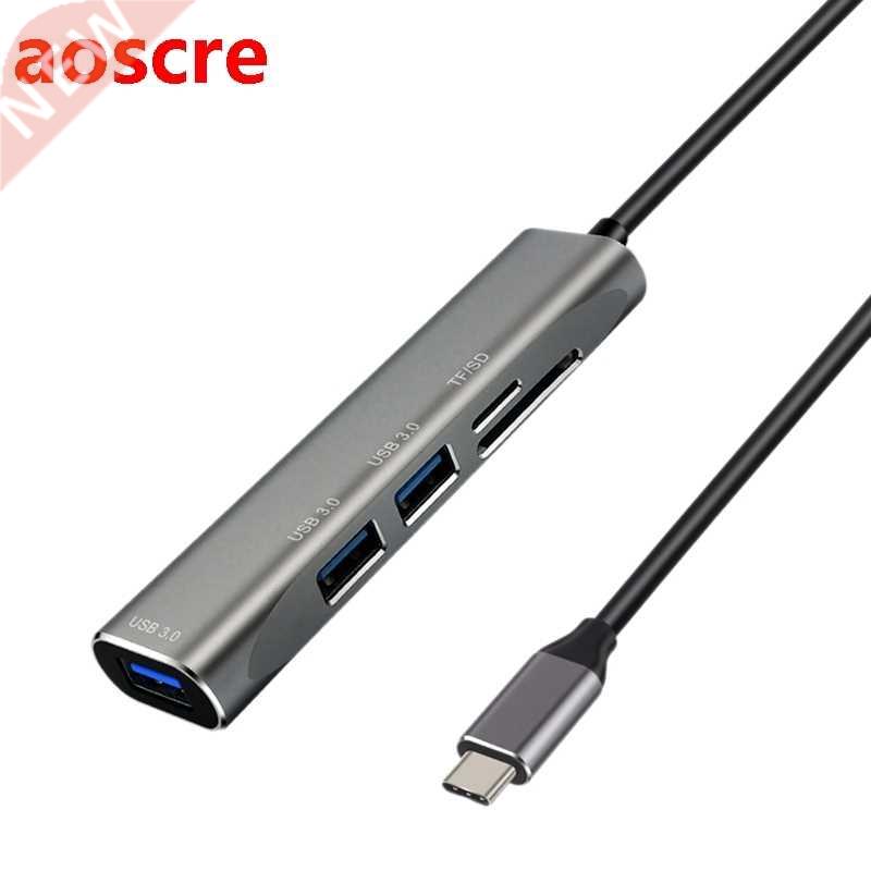 USB C HUB, 5 in 1 Type-C Docking Station .0 HUB Plus SD/TF