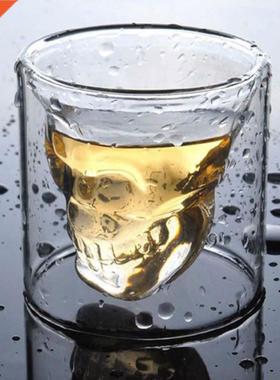 Skull Cup Shot Glss Trnsprent Cup Crystl Skull Heds