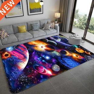 Space Universe Planet 3D Floor Mat Carpet Living Room Kitche
