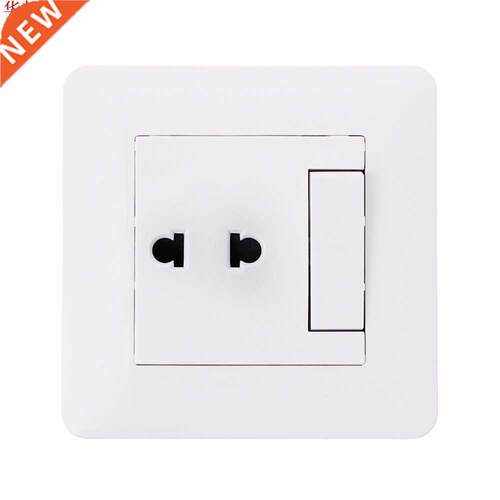 2 Hole Universal Power Socket With 1 Gang 2 Way Light Switch