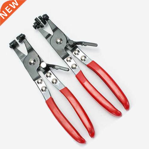 2 Pcs Hose Clamp Pliers Tool Set Locking Flat Band Ring Spri