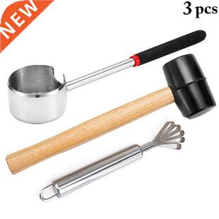 Coconut Opener Tool Set Food Grade Stainless Steel Opener