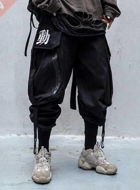 big bag overalls ribbon male function tooling women/Men&