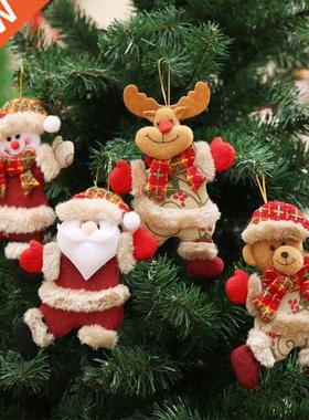 4 Pieces Christmas Tree Hanging Doll Xmas Window Wall Showca