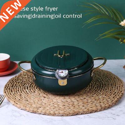 Japanese Style Deep Frying Pot Thermometer Tempura Fryer