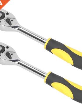2Pcs Ratchet Wrench Yellow High Torsion Reparing Hand Tools