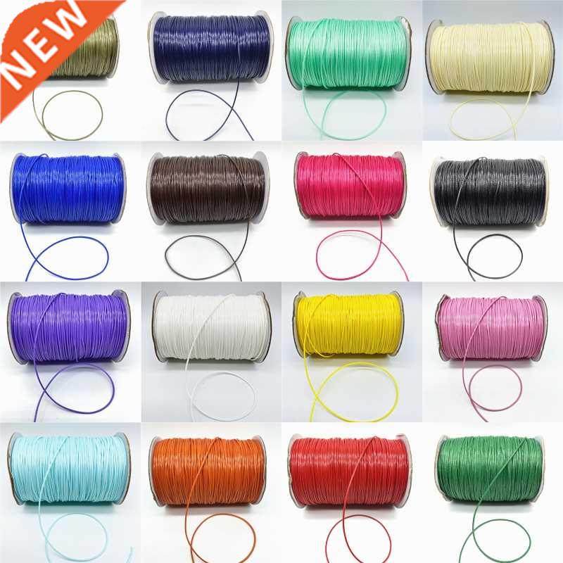 0.5/0.8/1.0/1.5/2mm Waxed Cord Rope PU Leather Thread Cord S