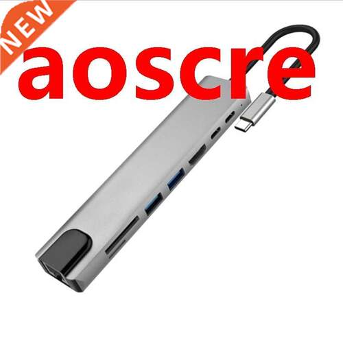 USB Type-C Hub to 4K HDMI-Compatible RJ45 USB SD/TD Card Rea