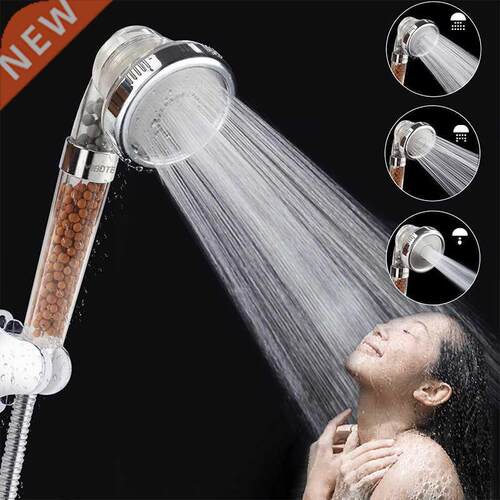 Shower Bath Head Adjustable 3 Mode High Pressure Stone Strea