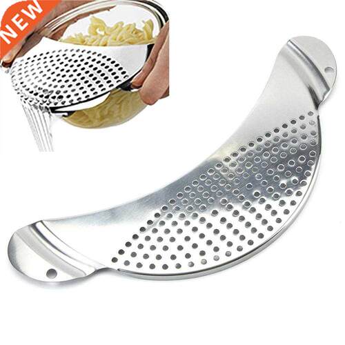 Pot Pan Strainer Board Crescent Shape Stainless Steel