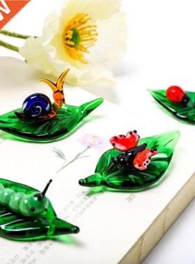 Mini Insect Ornent Green Le utterfly Snail Miniature Fi