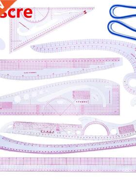 9pcs Sewing Tailor Straight French Curve Rulers Drawing Line