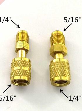 2pcs R410a Adapter 5/16 SAE F Quick Couplers To 1/4 SAE M Fl