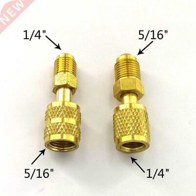 2pcs R410a Adapter 5/16 SAE F Quick Couplers To 1/4 SAE M Fl